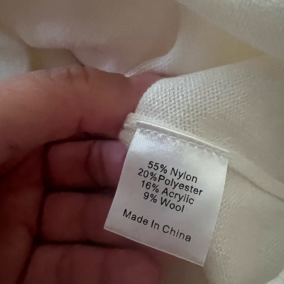 NWT TUCKERNUCK Lina Embellished Wool Blend Crew Neck Pullover Sweater Ivory Sz M - Picture 6 of 6